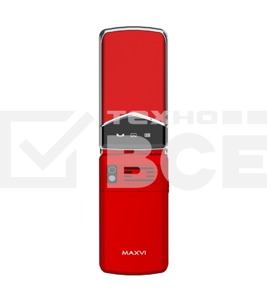 Мобильный телефон Maxvi E11 красный/серебристый