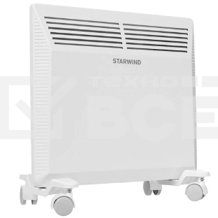 Конвектор Starwind SHV5010, белый, 1000 Вт, 15 м2, термостат, 1 режим мощности