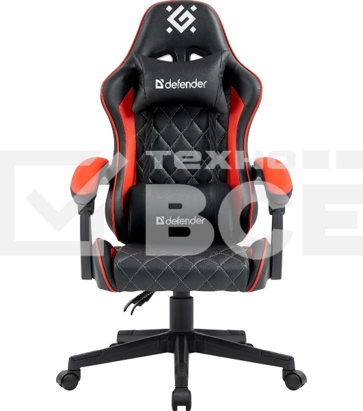 Кресло игровое Defender Majestic черный/красный, класс 4, PU