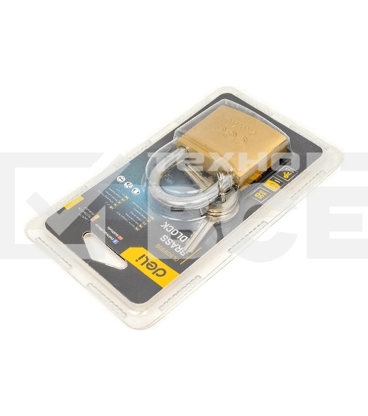 Замок навесной Deli DL508906 латунный, 50мм