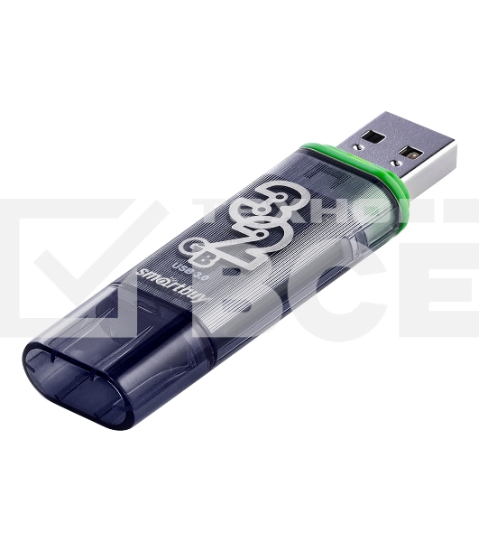 Флешка USB Smartbuy R/W 32 Gb USB Glossy series Dark Grey (SB32 GbGS-DG)