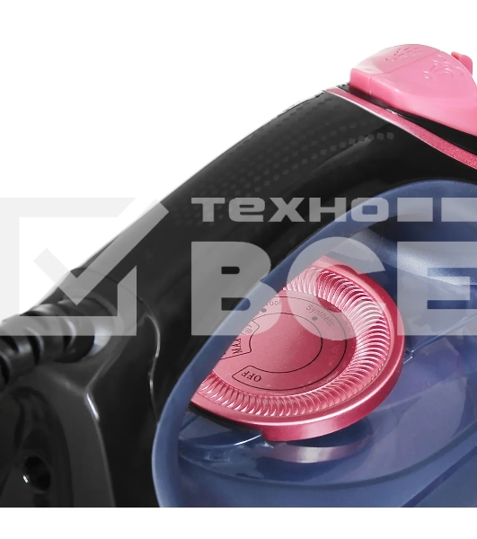 Утюг Hyundai H-SI01623 2400 Вт черный/розовый