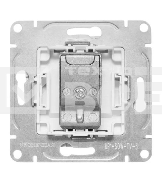 Механизм розетки TV EKF UP1-SOW-TV-3 оконечная, белый Эпика