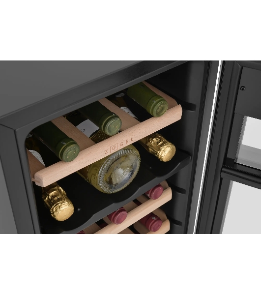 Винный шкаф ZÜGEL ZTWF182DX н/ж сталь, 46 л, 2 отсека, 18 бут.