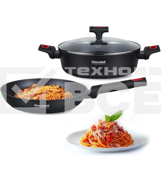 Сотейник Rondell Urban Pro RDA-1988 d=26см, (с крышкой) черный