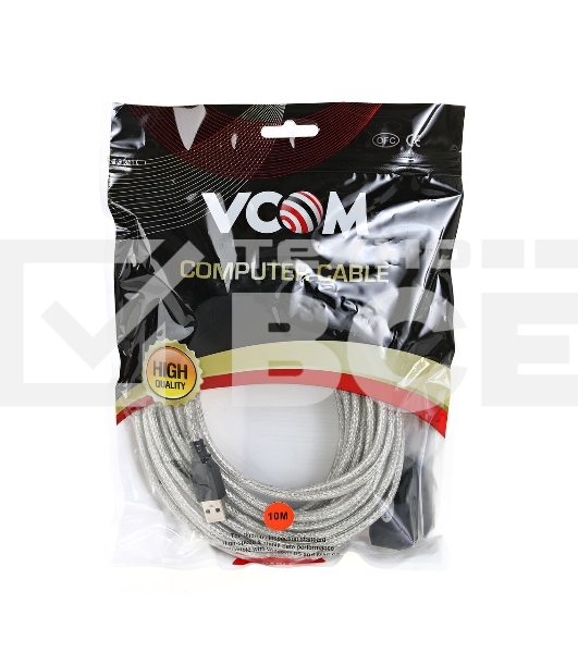 Кабель VCOM VUS7049-10M USB2.0-repeater, удлинительный активный <Am-->Af> 10м