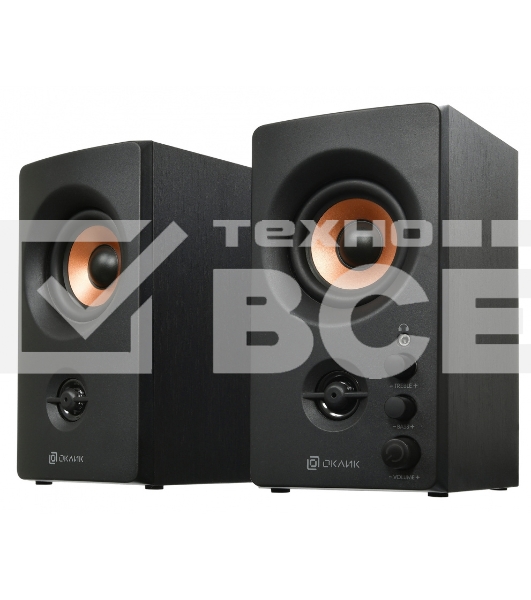 Акустическая система Oklick OK-164 2.0 черный 30Вт