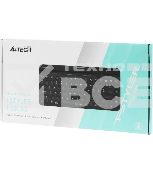 Клавиатура A4Tech Fstyler FBK30 черный/серый USB беспроводная BT/Radio slim Multimedia (FBK30 BLACKCURRANT)