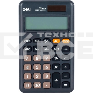 Калькулятор карманный Deli EM120BLACK черный 12-разр.