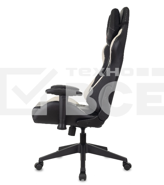 Кресло игровое Бюрократ VIKING 5 AERO WHITE черный/белый искусственная кожа