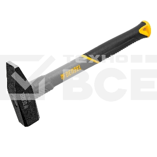 Молоток слесарный Denzel 800 г, кованый, фибергласовая рукоятка c TPR покрытием