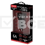 Автомобильное зарядное устройство Maxvi CCM-M602PD LED metallic черный 6A, 1xUSB, 1xType-C, QC3.0, фото5