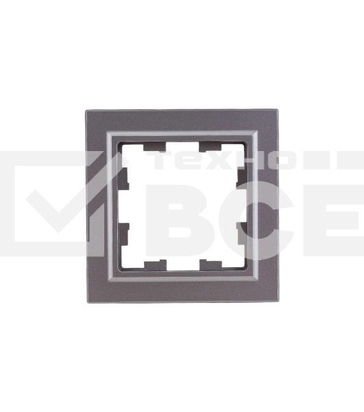 Рамка 1-мест. IEK BRITE РУ-1-БрС сталь