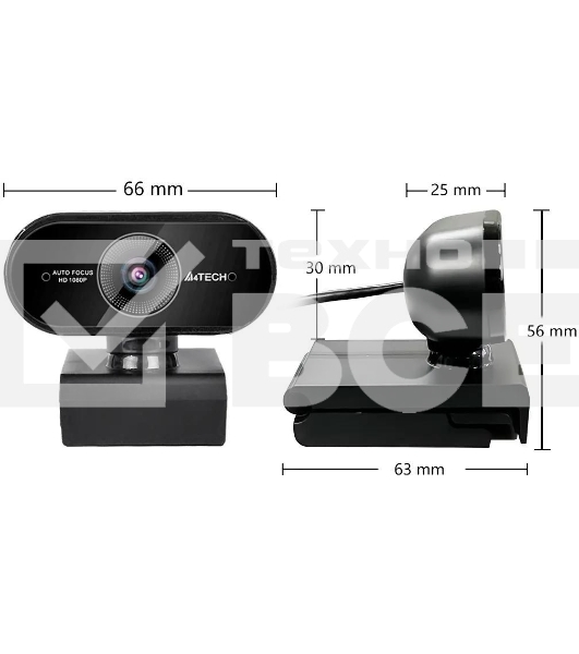 Веб-камера A4Tech PK-930HA черный 2Mpix (1920x1080) USB2.0 с микрофоном