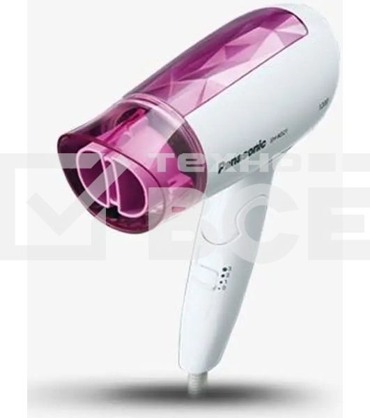 Фен Panasonic EH-ND21-P615 белый/розовый, 1200 Вт, компактный