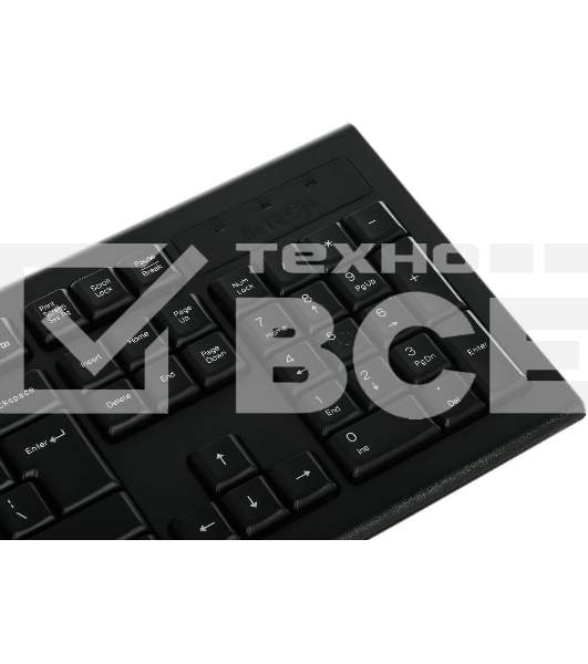 Комплект клавиатура+мышь A4Tech KR-8520D проводной, USB, 1200 DPI, чёрный