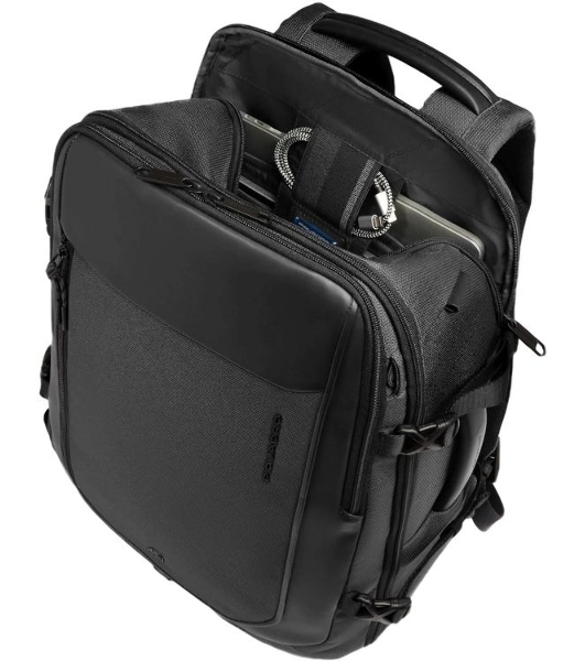 Рюкзак мужской Piquadro Lyss CA6929S143BM/N черный полиэстер/натур.кожа