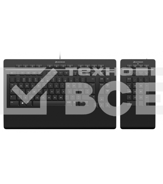 Клавиатура 3Dconnexion 3DX-700092 Keyboard Pro with Numpad проводная USB черный