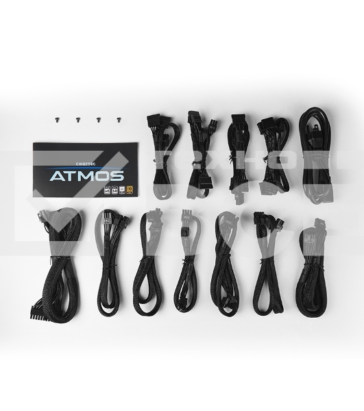 Блок питания, Chieftec, Atmos CPX-750FC, 750Вт, 80 PLUS GOLD, 120мм, черный