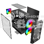 Компьютерный корпус Powercase Mistral Micro A3B ARGB, Tempered Glass, 2x 140mm ARGB PWM+1x 120mm ARGB PWM, чёрный, mATX  (CMMAB-A3), фото4