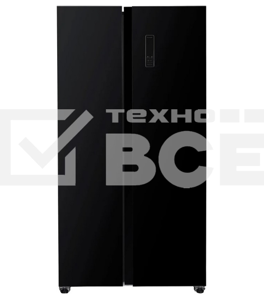 Холодильник Kraft KF-MS5701BI черный двухкамерный 372/198л морозилка сбоку, Side by Side