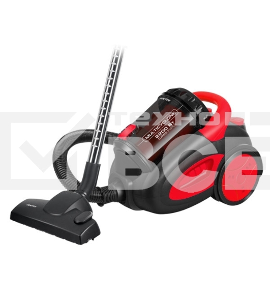 Пылесос Centek CT-2520 черный/красный, 400/2200 Вт, уборка сухая, пылесборник циклонный фильтр, 2 л