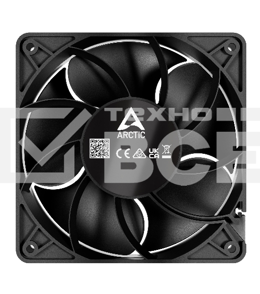 Вентилятор для корпуса Arctic S12038-4K черный, 120 мм, 4000 об/мин, 4 pin