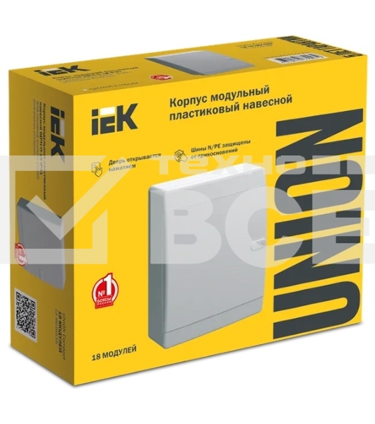 Корпус пластиковый IEK UNION Compact UIC-KP13-N-18-41-K01 ЩРН-П-18 IP41 белая дверь