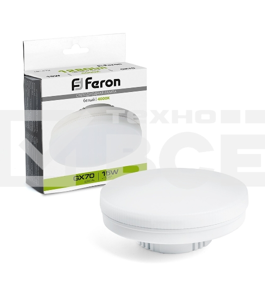 Лампа светодиодная Feron LB-472 LED 15Вт GX70 белый таблетка