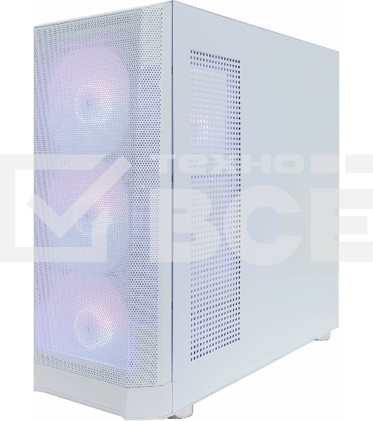 Компьютерный корпус 1STPLAYER FD5-M ARGB White / mATX / 4x120mm ARGB fans / FD5-M-WH-4F2-W(AP)