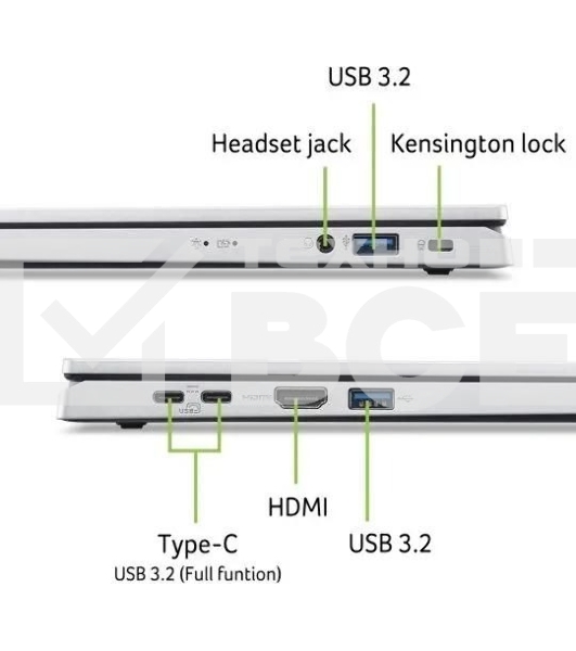 Ноутбук Acer Aspire Go AG15-32P-394D серебристый 15.6