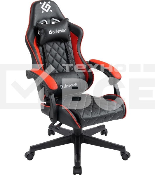 Кресло игровое Defender Majestic черный/красный, класс 4, PU