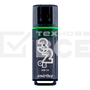 Флешка USB Smartbuy R/W 32 Gb USB Glossy series Dark Grey (SB32 GbGS-DG)