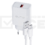 СЗУ Qumo Energy light 18Вт, (модель 0107), порт: USB-A, + кабель 1м. USB-A на USB Type-C, белый, фото2