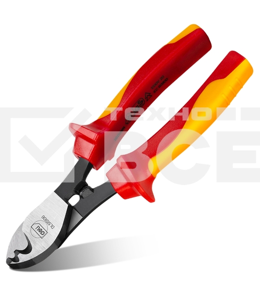 Кабелерез диэлектрический Deli DL515106 160 мм, сталь Cr-V, сертификат VDE для работ под напряжением до 1000 В