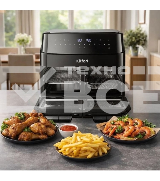 Аэрогриль Kitfort КТ-8153 2600Вт черный
