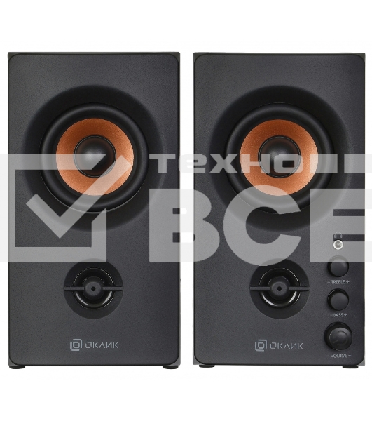 Акустическая система Oklick OK-164 2.0 черный 30Вт