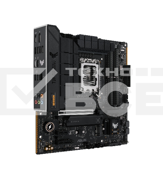 Материнская плата ASUS TUF GAMING B760M-PLUS II, LGA 1700, Intel B760, 4xDDR5, 4xSATA, 3xM.2, 1xPCIe 5.0 x16, 1xPCIe x4, 1xPCIe x1, 1xUSB-A 3.2 Gen 2, 2xUSB-A 3.2 Gen 1, 4xUSB 2.0, 1xUSB-C 3.2 Gen 2x2, 1x2.5Gb LAN, 5x3.5 мм, 7.1, mATX