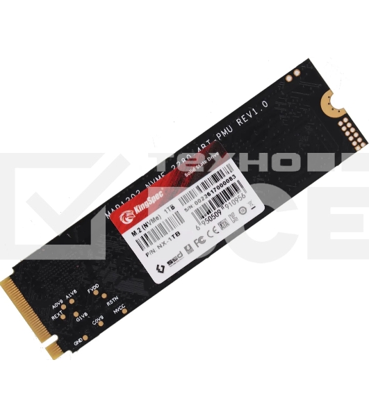 Накопитель SSD M.2 KingSpec NX-1TB, PCIe 3.0 x4, NVMe, R/W 3400/3100