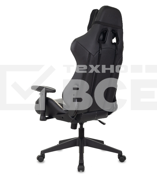 Кресло игровое Бюрократ VIKING 5 AERO WHITE черный/белый искусственная кожа