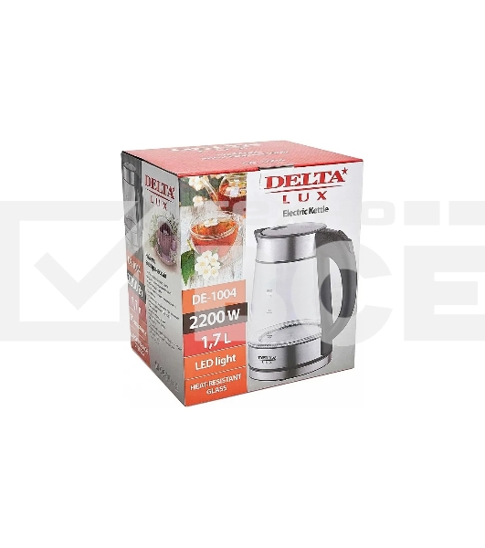 Чайник электрический DELTA LUX DE-1004 стекло
