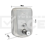 Дозатор для жидкого мыла из нерж. стали puff-8705 хром, 500 мл, 17х12х12 см с ключом, фото2