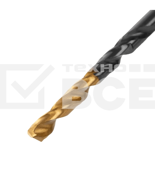 Сверло по металлу Denzel 4 мм, HSS-Tin, Golden Tip, 10 шт.