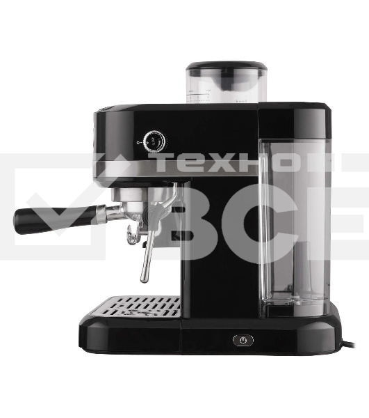 Кофемашина автоматическая Korting KCM 1015 N Ottimo черный/серебристый, исп. кофе - зерновой, 1500 Вт, 19 бар