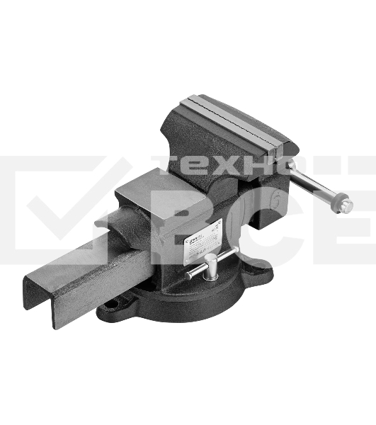 Тиски слесарные Denzel BVH-150 150 мм, поворотные, стальная направляющая, с наковальней