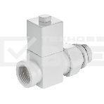 Набор дизайн-вентилей Royal Thermo CUBE, прямой (белый) 1/2