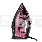 Утюг Galaxy Line GL 6132, розовый с черным, паровой, 2800 Вт, керамическое покрытие EasyGlide, функции: самоочистка, антикапля, антинакипь, указатель максимального уровня воды, индикатор нагрева, вертикальное отпаривание, паровой удар, регулировка подачи , фото 1