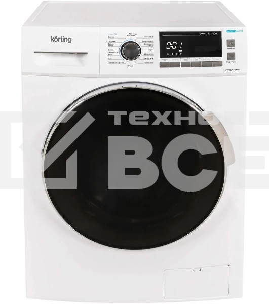 Стиральная машина Korting KWM 57IT1490 белый, загрузка фронтальная 9 кг, 1400 об/мин., класс: А+++