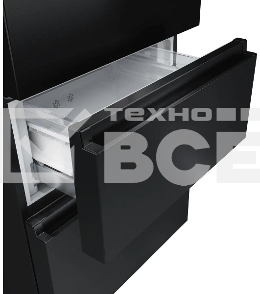 Холодильник Hisense RT641N4AF1 черный, двухкамерный, 366/169, морозилка снизу, Total No Frost