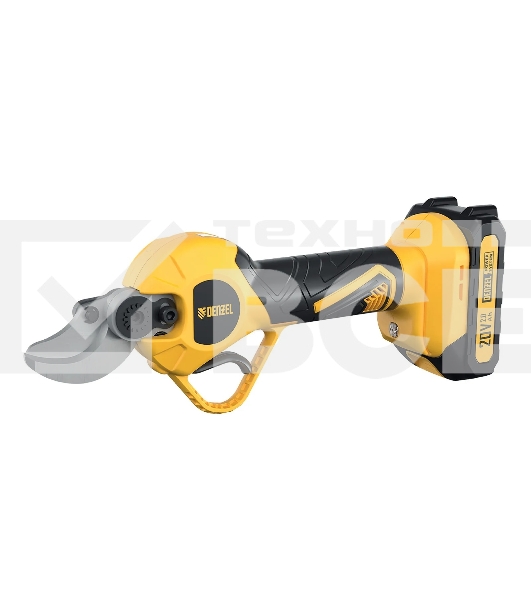 Секатор аккумуляторный, бесщеточный Denzel CP-30BL, Li-Ion, 20 В, лезвия SK5 59434